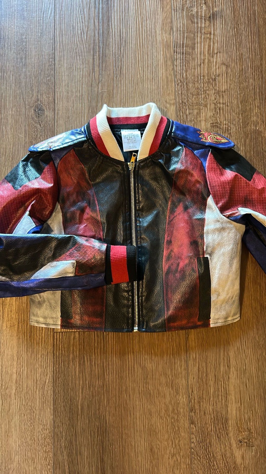 Disney Descendants Evie Jacket Youth 9-10 Cropped Faux Leather Costume Halloween