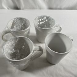 pcs Corelle Coordinates White Stoneware Mugs