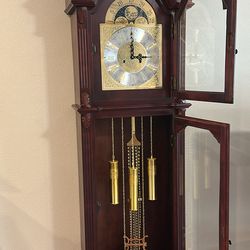 Walnut floor grandfather clock