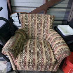 Patterned Upholstered Arm Chair