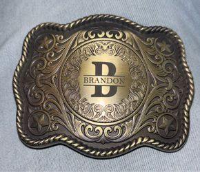 Belt buckle with the name “Brandon”