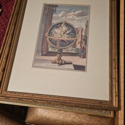 Picture and Nightstand Vintage 