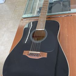 Carlo Robelli Black Acoustic Guitar 