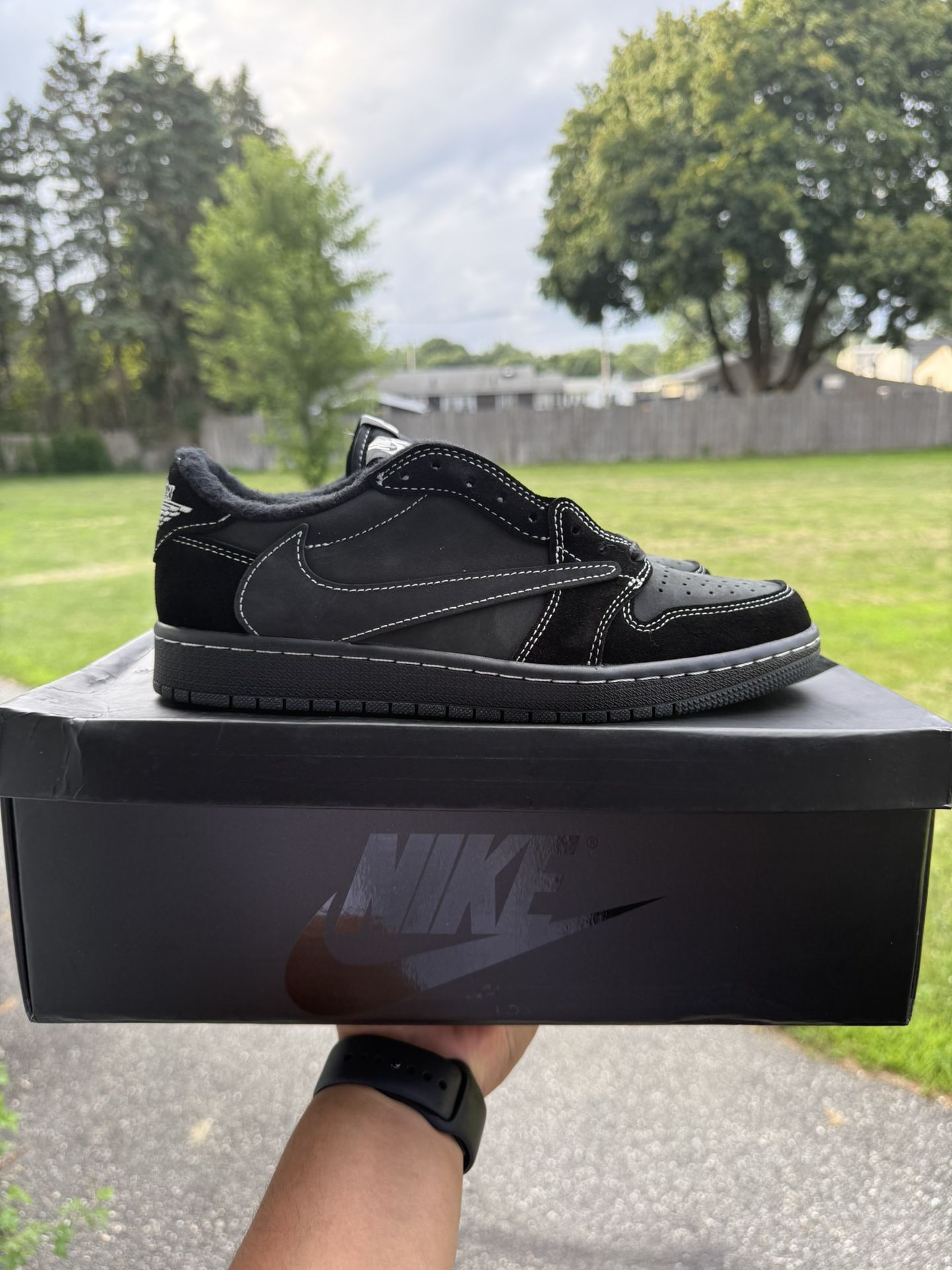 Travis Scott x Air Jordan 1 Retro Low OG SP PS 'Black Phantom'