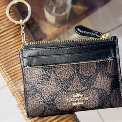 Coach Card Holder with Keychain