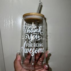 “Thank You For Being Awesome” Drinking Glass