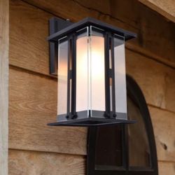 Outdoor LED Wall Lantern Light Black