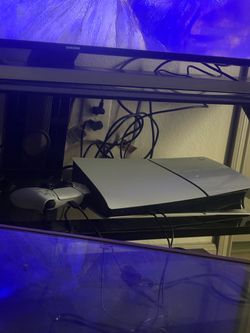 ps5 slim with 2 controllers and headset