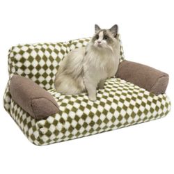 New- 26x14x13 Super Plush Cozy Plaid Pet Couch