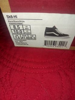 Vans Sk8 Hi black size 8.5