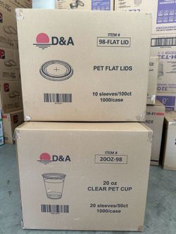20oz clear cups with lid
