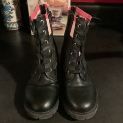 Girls DKNY Black Ankle Boots Sz 2.5