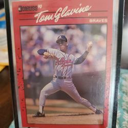 Tom Glavine Error 1990 Donruss No Dot Behind Inc Baseball Card 