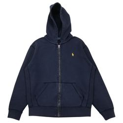 POLO RALPH LAUREN THERMAL HOODIE MENS MEDIUM M RED JACKET SWEATSHIRT FULL ZIP