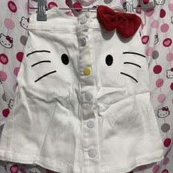 Lazy Oaf Hello Kitty Denim Skirt 