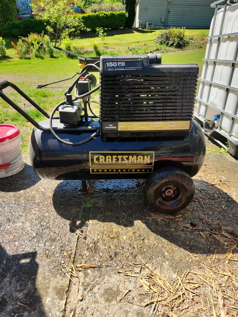 Craftsman Professional Air Compressor  150psi. 25 Gallons  used only once  