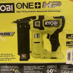 Ryobi Brushless 18GA Brad Nailer 