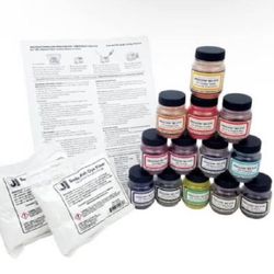 Jacquard Procion Tie Dye Powder 13-Color Set Jars & Soda Ash Permanent for Fabric & Clothing