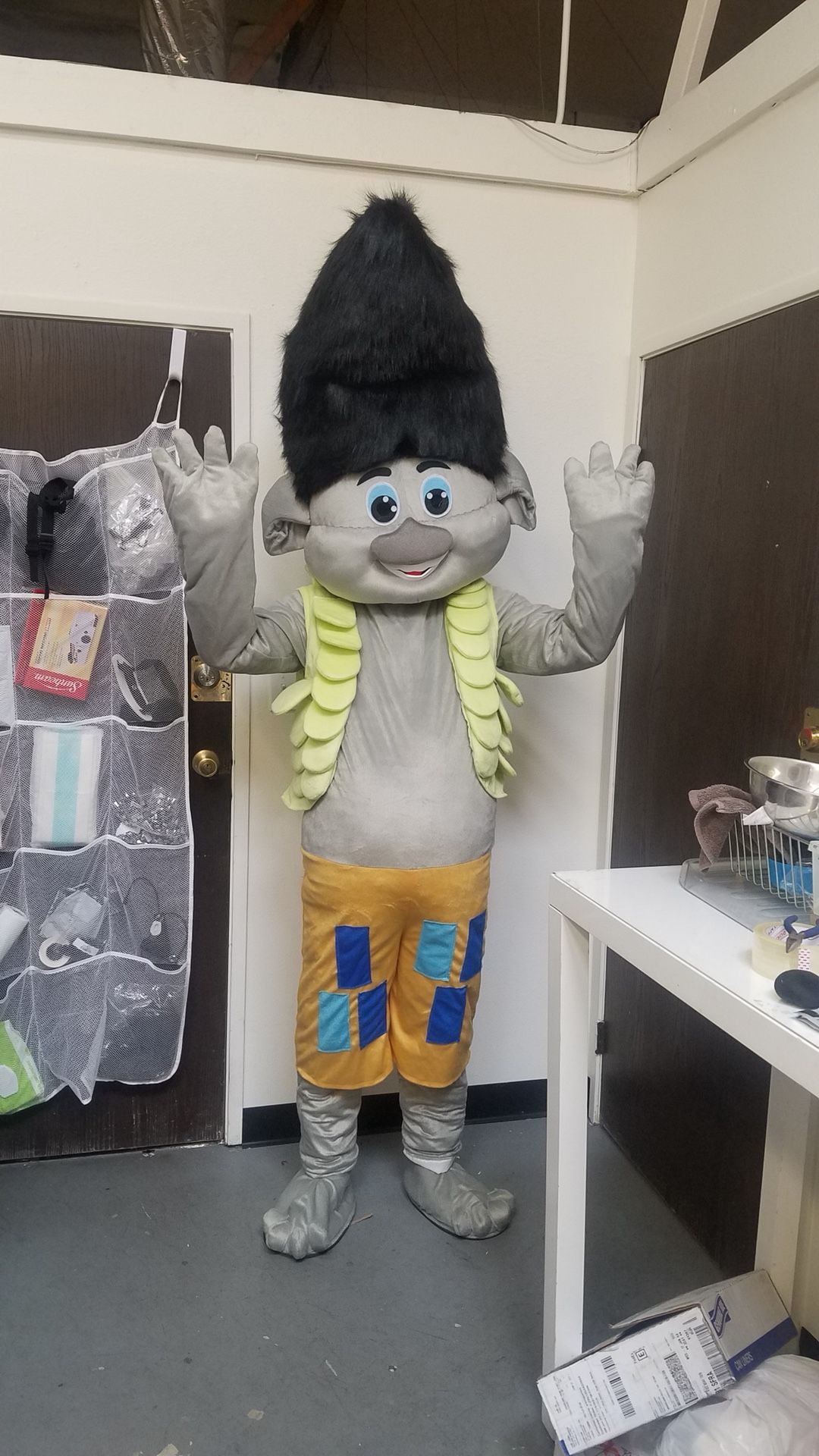 BRANCH TROLL ADULT MASCOT COSTUME FOR BIRTHDAY PARTIES