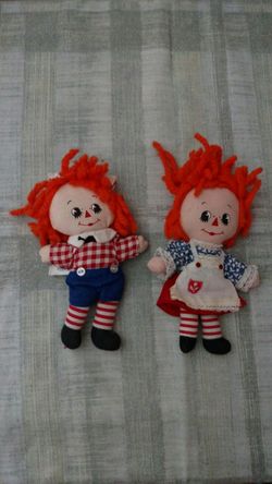 Raggedy Ann & Andy Plush Dolls