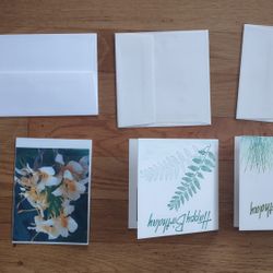 Handmade greeting cards with envelopes