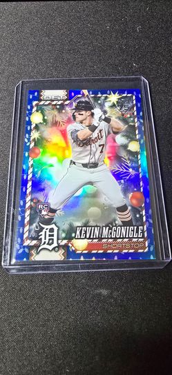 2026 Topps Kevin McGonigle Blue Foil holiday lights H183 - Detroit Tigers