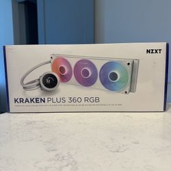 WHITE Kraken PLUS 360 RGB AIO LIQUID COOLER 