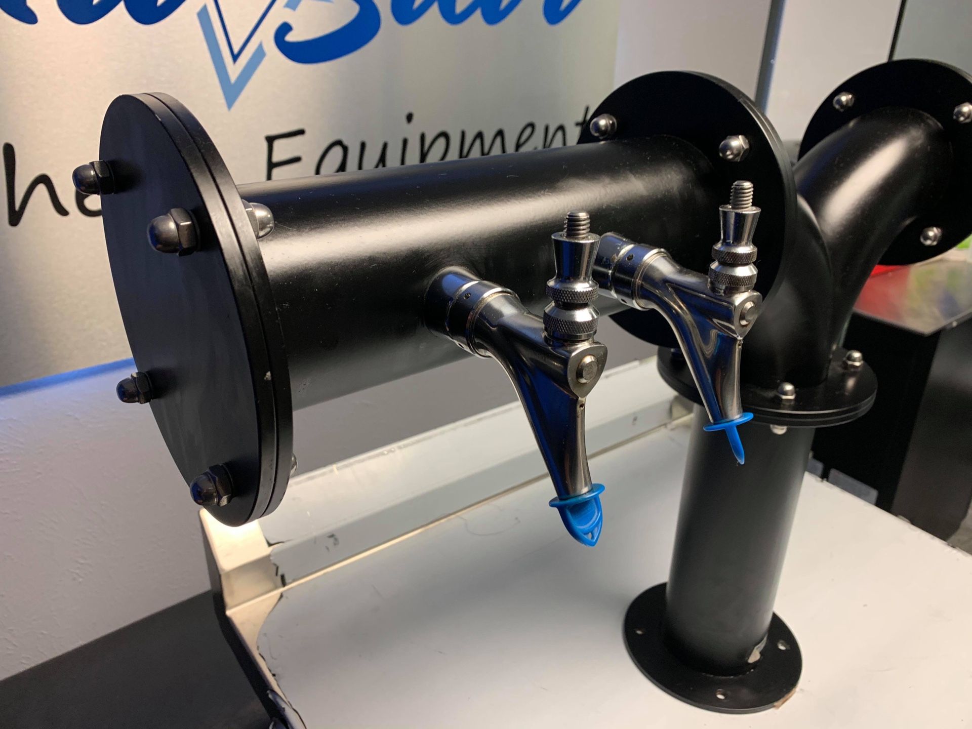 Micro Matic Custom 37 1/2”X22” “Y” 4 304 Faucet Taps Black Coated