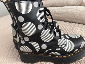 Dr. Martens Jadon Platform Boots – Polka Dot – Size 9 (US Women's