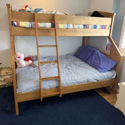 Barely Used, Sturdy Twin Over Full Bunk Bed 