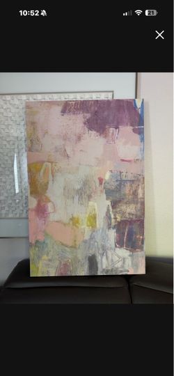 Abstract Floral Canvas Painting