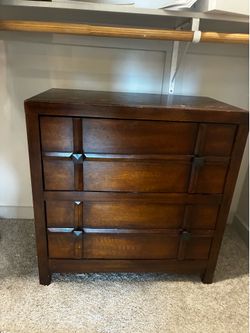 Oak wood nightstand