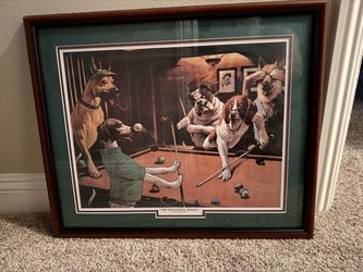 Arthur Sarnoff Dogs Shooting Pool Framed Art Prints