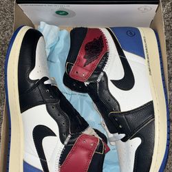 Jordan 1 Retro High OG SP - ‘Fragment x Union LA Varsity Red Sports Royal’ Size 9.5 Brand New