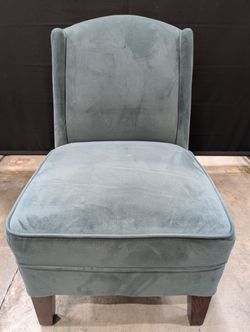 Deep Teal Velvet Upholstered High-Back Accent Chair