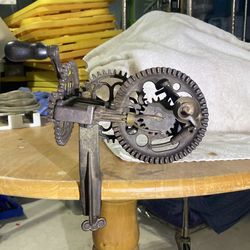 Antique cast iron apple peeler