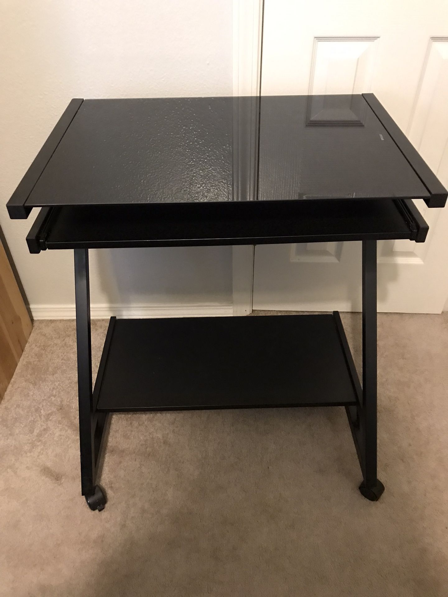 Glass Black Desk