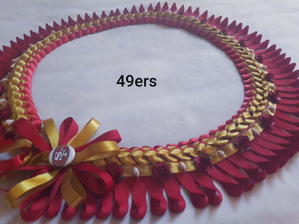 $25 NFL 49ers Elegant Ribbon Lei