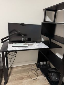 Desk with shelves