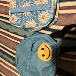 Smiley Small Backpack Purse And Make Up Or Carrying Case 