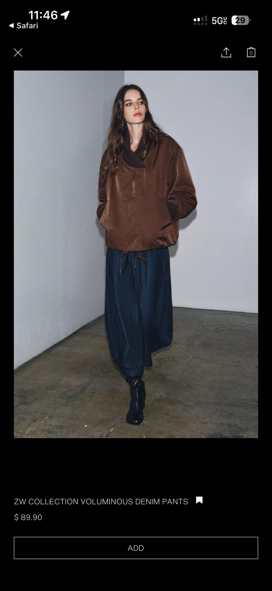 Zara Brand New Denim Pants Size S