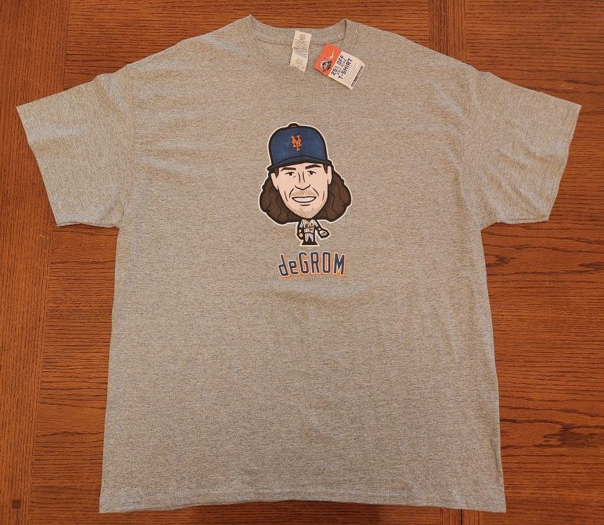 NEW YORK METS JACOB DEGROM BOBBLEHEAD SHIRT, SGA, XL, NWT