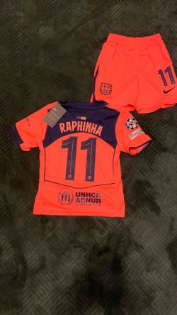 2025-2026 Raphinha Barcelona Third Kid Jersey