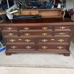 Gorgeous Hardwood Dresser With Mirror