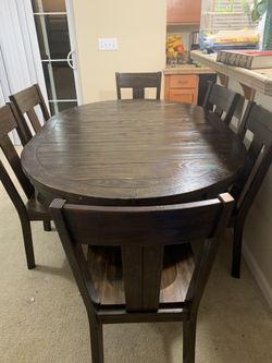 Dining table with 6 chairs