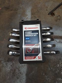 Stubby combination wrench set buy JobSmart metric includes 10 11 12 13 14 mm wrenches