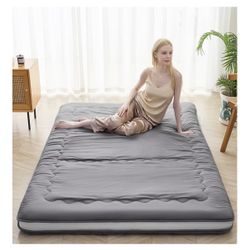 BRAND NEW 4” Japanese Floor Mattress – Shiki Futon (Grey, Full Size 54x80) 