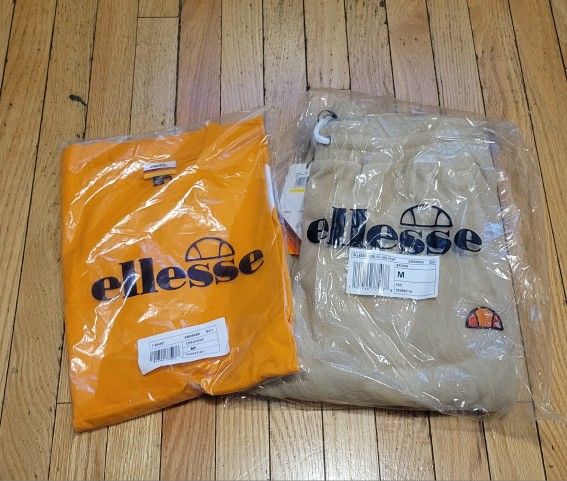 New Ellesse Orange T-Shirt and  Fleece pants - Size M
