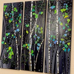 Set Of 3 Trees Paintings