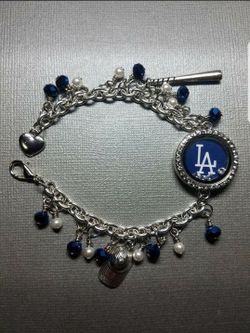 Dodgers Personalized Charm Bracelet